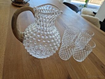 Klimchi Hobnail džbán a 4 sklenice