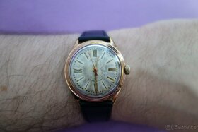 Německé pozlacené hodinky GUB Glashutte Q1