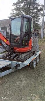 Pujčím pronajmu Mini bagr Kubota 2.4 tuny 3+ příslušen