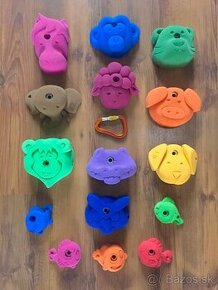Nové dětské lezecké chyty THEREX Animal set - 15 kusů