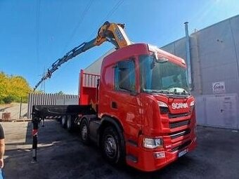 Scania G410 B - 8x4 – Valník + HR-EFFER 525/6S + JIB 6S