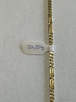 Zlatý řetěz 20,20 gr. 58 cm