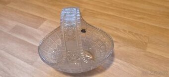 Ručně broušený velký křišťálový košík (mísa)