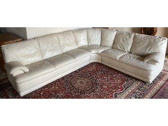 Moderní rohová kožená sedací souprava,2663