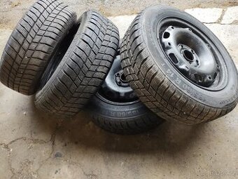 185/60 R14 M+S ZIMNÍ BARUM POLARIS 7mm + DISKY 5X100 FABIA