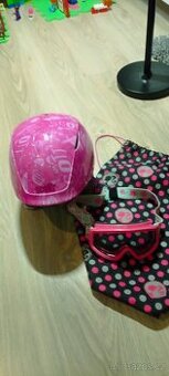 Dětská lyžařská helma +  brýle