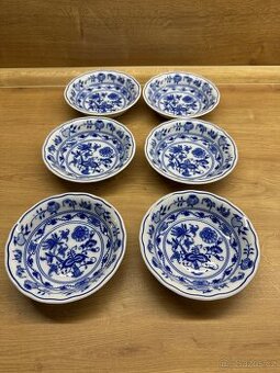Sada 6 ks miska porcelánová Cibulak, originál porcelán Dubí
