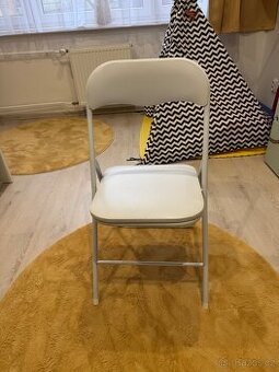 Skládací, rozkládací židle bílá Jysk. 2 kusy.