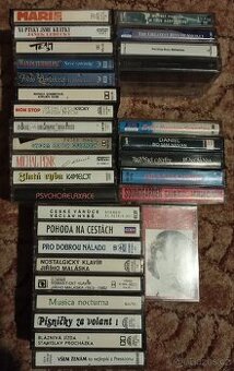 orig.,nahrané i nové MC kazety (hudba, pohádky)