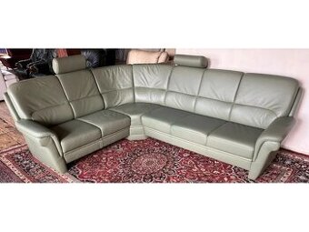 Luxusní rohová kožená sedací souprava, 3009