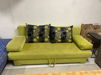 Rozkládací pohovka – zelená