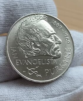 Stříbrná pamětní mince Evangelista Purkyně 1969