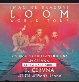 Prodám 4 vstupenky na koncert imagine dragons