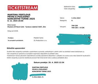 Martina Pártlová - Zlín 8.11.2025