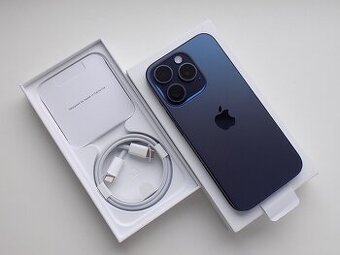 APPLE iPhone 15 Pro 128GB Modrý Titan - ZÁRUKA - NEPOUŽIT