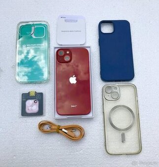 Prodám: KRÁSNÝ 🍏 Apple Iphone 13 128GB RED s příslušenstvím