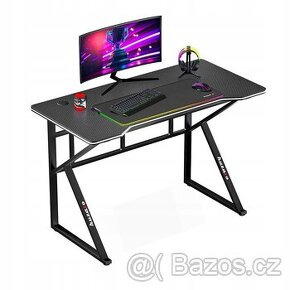 Herní PC stůl (120x60 cm, černý)
