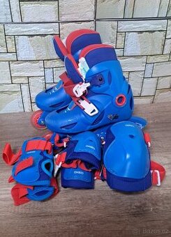 Dětské kolečkové brusle OXELO vel. 30-32 včetně chráničů