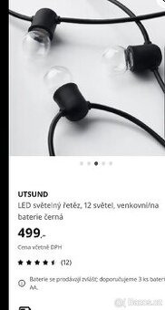 Světýlka venkovní i do interiéru zn.IKEA UTSUND