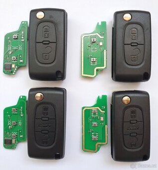 Klíč Peugeot Citroen 433MHz ID46.  Citroen C2 C3 C4 C5 C6.