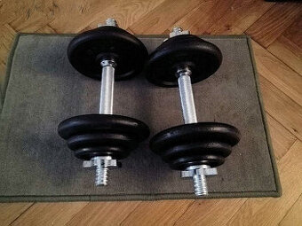 Nakládací činky 2x11kg - NOVÉ