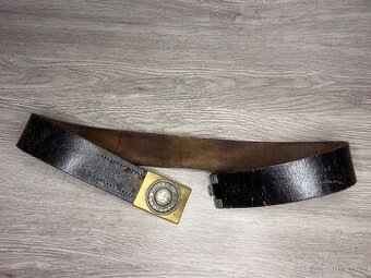 Pruská vojenská mosazná přezka s opaskem