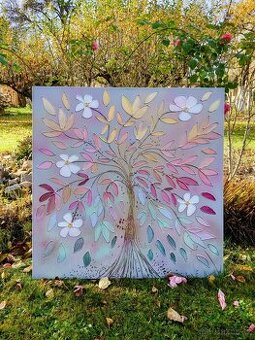 obraz ručně malovaný + tmeleny