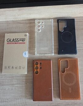 Kryty + sklo na S24 Ultra, 150,- za vše