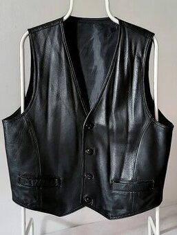 Vintage pánská kožená vesta XL