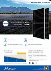 Solární panely JA Solar 460Wp JAM72S20 MR