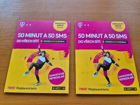 T-Mobile Twist SIM - 100 Kč Kredit + 50 minut a SMS - 1