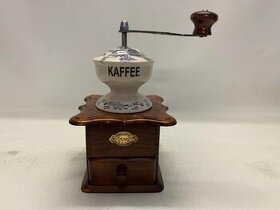 Porcelánový stolní mlýnek na kávu - cibulák č. 14 - 1