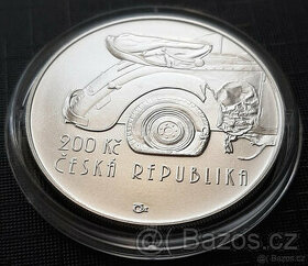 Stříbrné mince 200 Kč BK - Hrdlička, Anthropoid, Bohemia, at