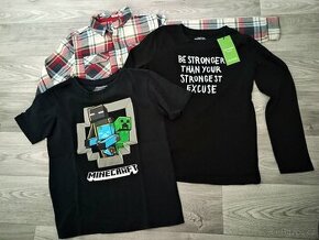 Nové tričko Reserved, košile a tričko Minecraft vel. 140