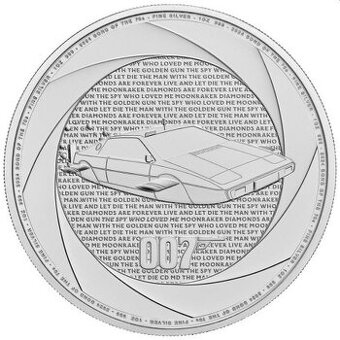 James Bond stříbrná mince 1oz Six Decades 2024