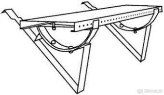 Stoupací plošina střešní RAL 9005, 80 cm