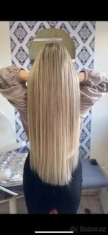 Vlasy 70 cm blond melír