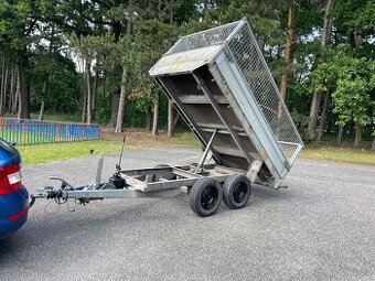 Bržděný sklopný přívěs Saris s klecí 2000 kg, nová STk