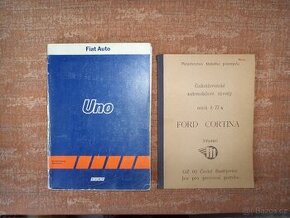 Fiat Uno – dílenská příručka; Ford Cortina – ceník ND