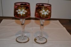 LUXUSNÍ VYSOKÉ SKLENIČKY - Novoborské sklo