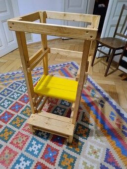 Učící věž pro děti – ručně vyrobená, dřevo