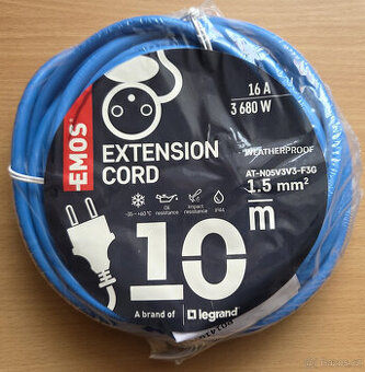 Prodlužovací kabel vodě a mrazu odolný - nový, nerozbalený