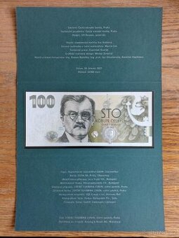 PAMĚTNÍ 100 Kč BANKOVKA ČNB - KAREL ENGLIŠ