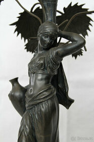 Starožitná socha, žena dívka, secesní, orient