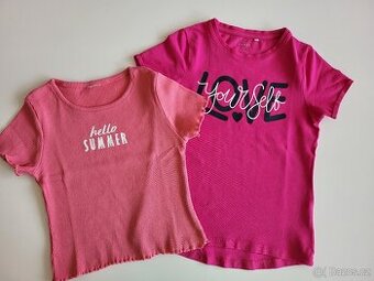 Tričko "Love" a crop top "Summer" vel. 128