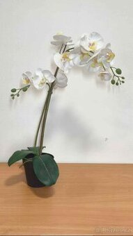 Umělá květina – orchidea bílá