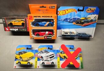 Autíčka Burago / HotWheels