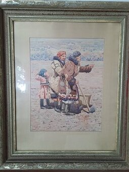 Prodám obraz Vladimír Štěpánek-akvarel.