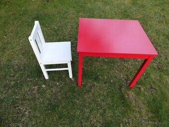Dětský stolek a židle, Ikea Kritter
