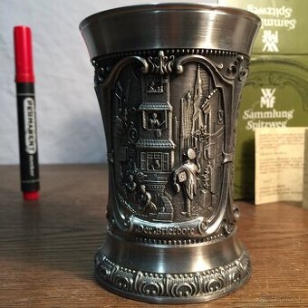 korbel číše na pivo WMF cín Carl Spitzweg certifikát